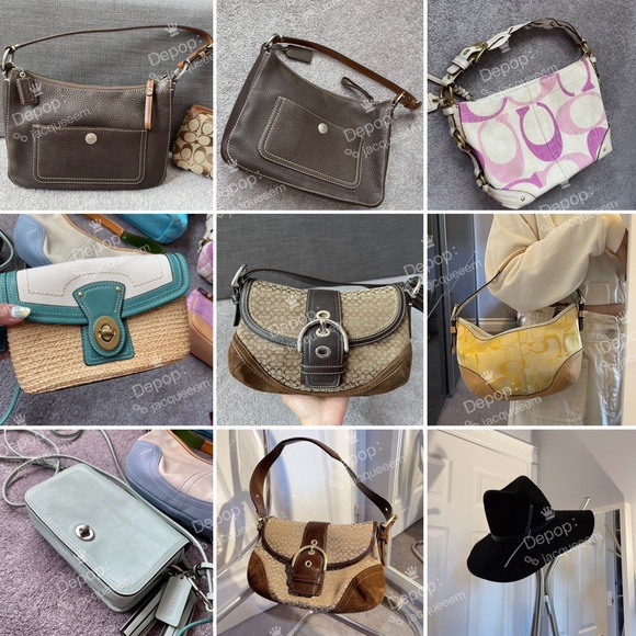 LIKE NEW 🩷 Authentic 🤎 Coach Vintage Monogram purse mini bag Crossbody Pouch - Picture 8 of 9